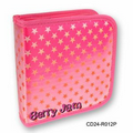 3D Lenticular CD Wallet/ Case With Pink Trim - 24 CD's (Stars)